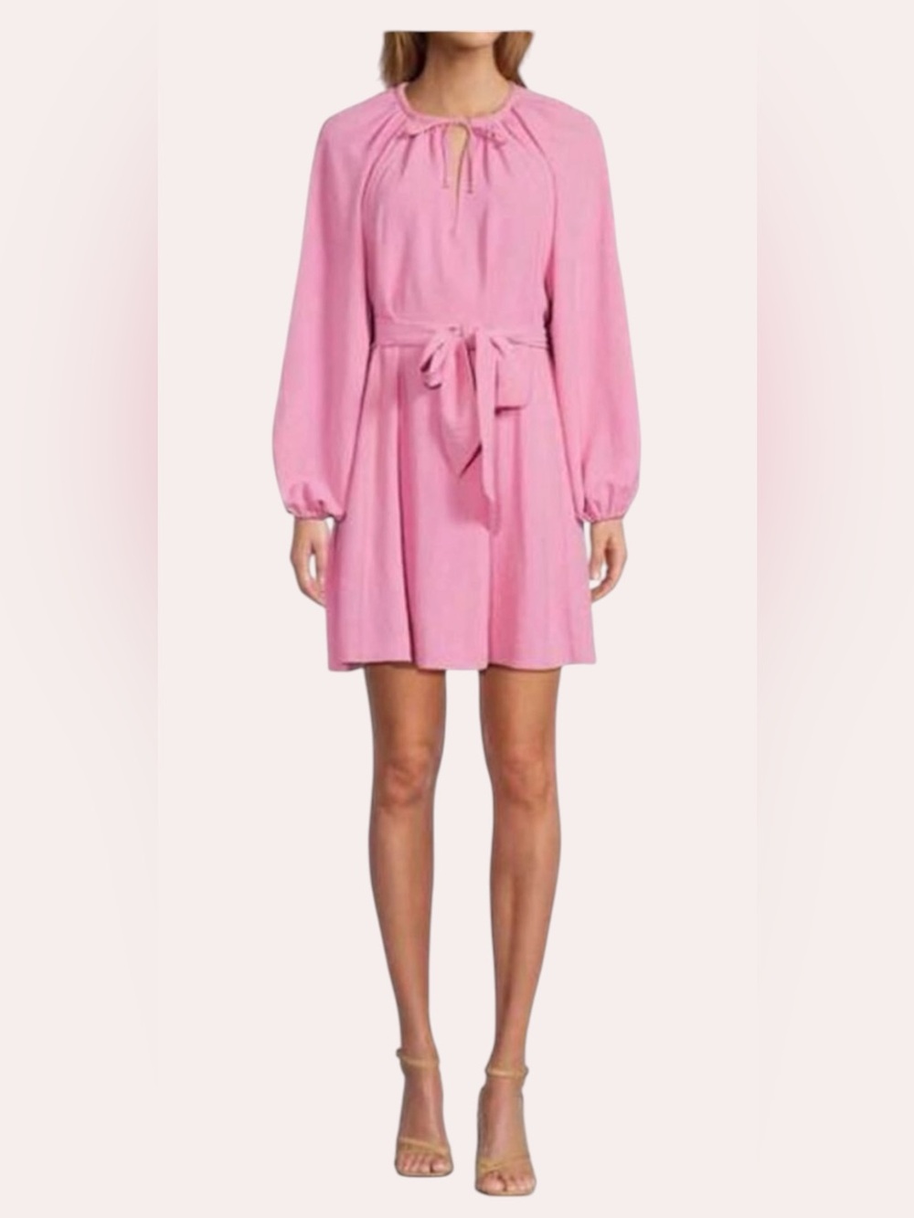ANTONIO MELANI Pink Long-Sleeve Mini Dress